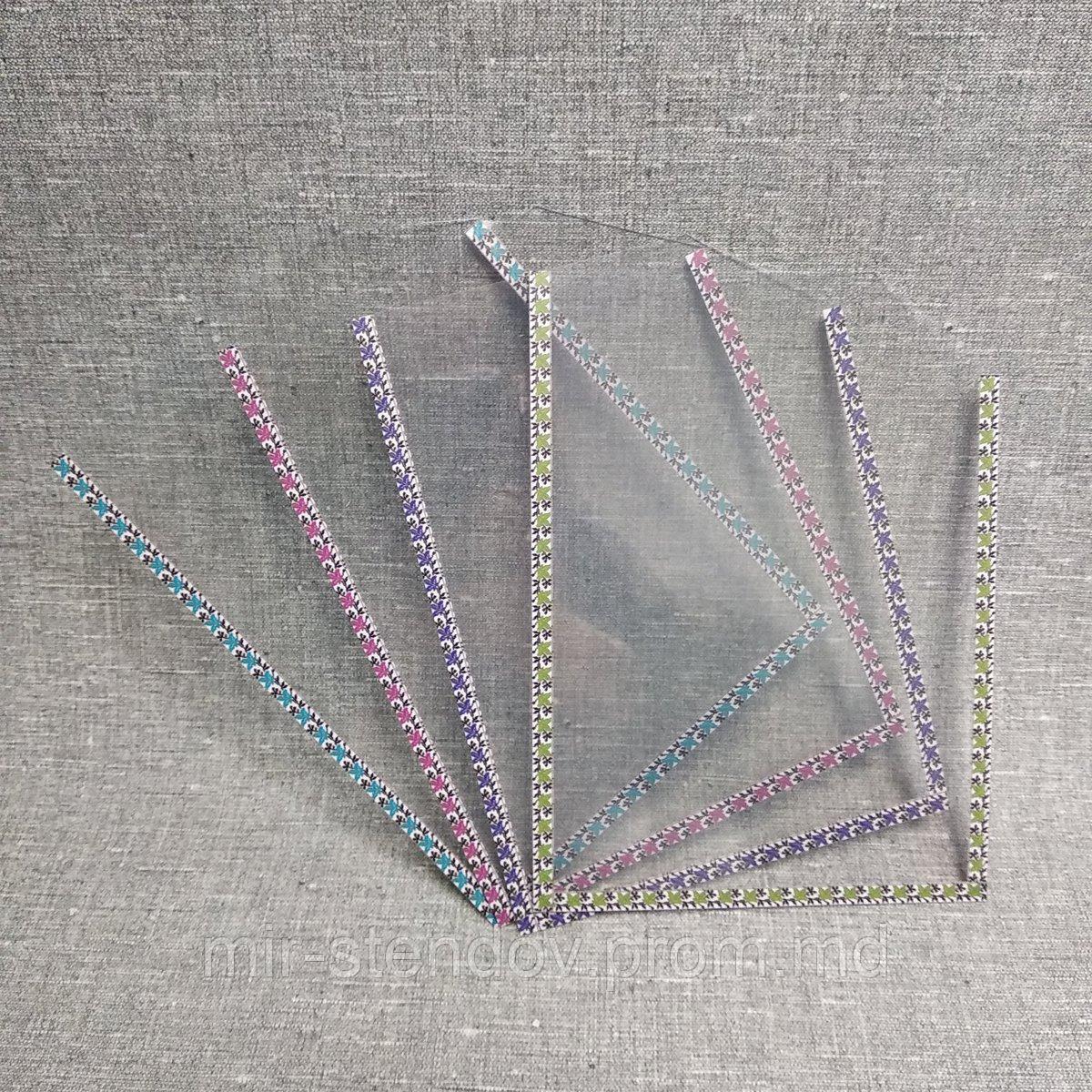 Карман для стенда А-4 вертикальный в национальной окантовке, фото 1