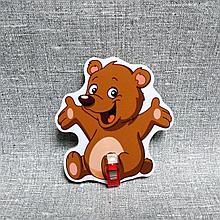 Держатель рисунка с прищепкой Мишка