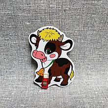 Держатель рисунка с прищепкой Коровка