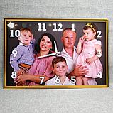 Часы Настенные с Вашей семейной фотографией. Прямоугольные, фото 4
