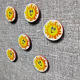 Магнитик канцелярский Солнышко (2х2 см), фото 3