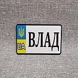 Номер Сувенирный маленький (Герб UA) 12х8 см, фото 3