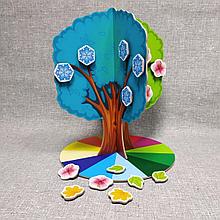 Настольное Обучающее пособие Дерево Времена года с магнитами