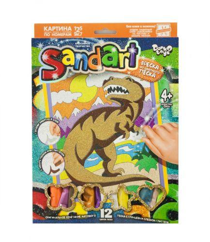 Фреска из цветного песка "Sandart" Тираннозавр SA-01-08 - фото 1 - id-p10263946