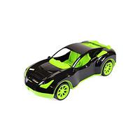 Пластиковая спортивная машина (черно-зеленая)