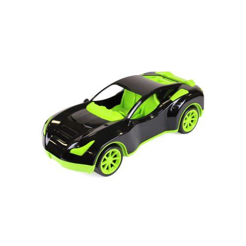 Пластиковая спортивная машина (черно-зеленая)