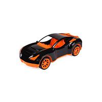 Пластиковая спортивная машина (черно-оранжевая)