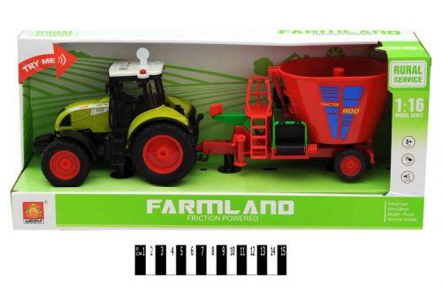 Трактор с прицепом "FARMLAND", музыкальный - фото 1 - id-p10264164