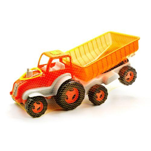 Трактор с прицепом (оранжевый) - фото 1 - id-p10264645