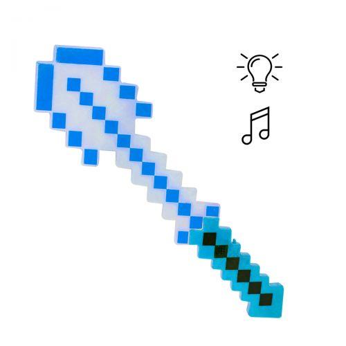Алмазная лопата "Майнкрафт" свет, звук (синяя) - фото 1 - id-p10265177