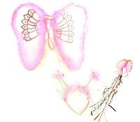 Набор ангелочка: крылья с пухом (розовый)