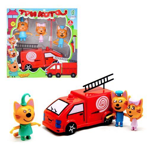 Игровой набор с фигурками "Три кота и пожарная машина" - фото 1 - id-p10265872