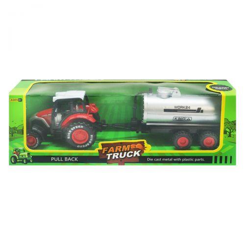 Трактор "Farm Truck" с цистерной (красный) - фото 1 - id-p10267968