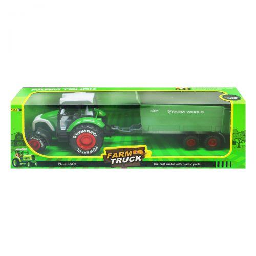 Трактор "Farm Truck" с прицепом (зеленый) - фото 1 - id-p10267971