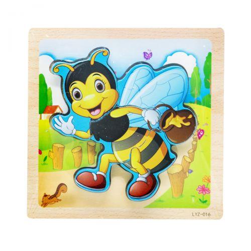 Деревянные пазлы-вкладыши "Пчелка" - фото 1 - id-p10267504