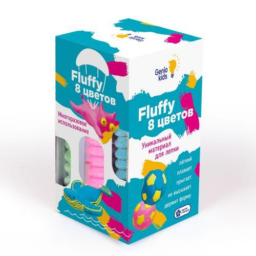 Воздушный пластилин для детской лепки "Fluffy", 8 цветов - фото 1 - id-p10268401