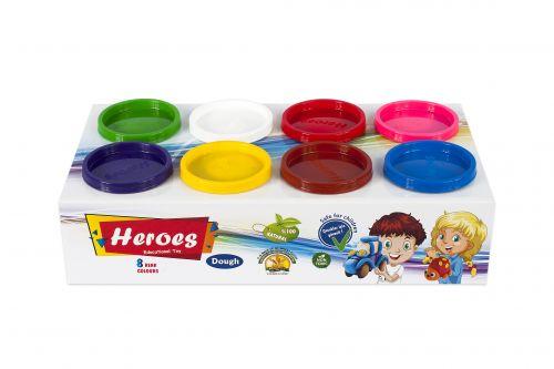 Набор теста для лепки "Heroes" 8 цветов - фото 1 - id-p10269251