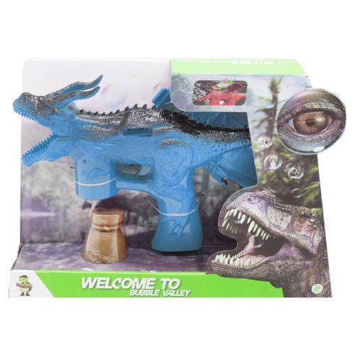 Пистолет с мыльными пузырями "Динозавр" голубой - фото 1 - id-p10269471
