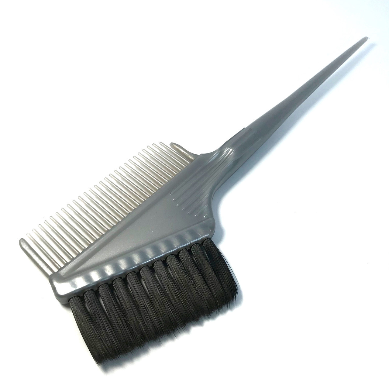 Кисть-расчёска для окрашивания волос DenIS professional серая с чёрной щетиной - фото 1 - id-p10270023