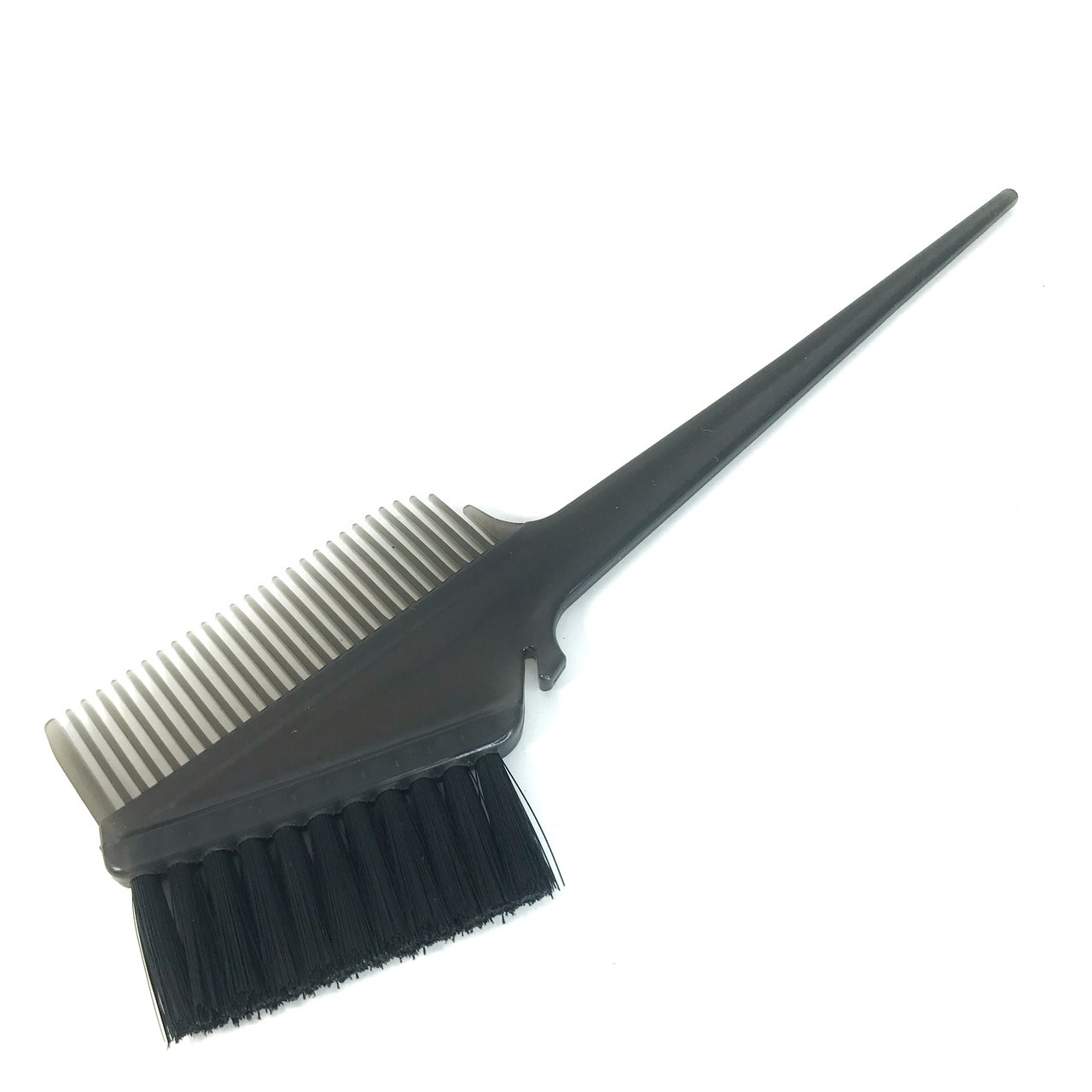 Кисть-расчёска для окрашивания волос DenIS professional чёрная матовая с чёрной щетиной(дешовая) - фото 1 - id-p10270025
