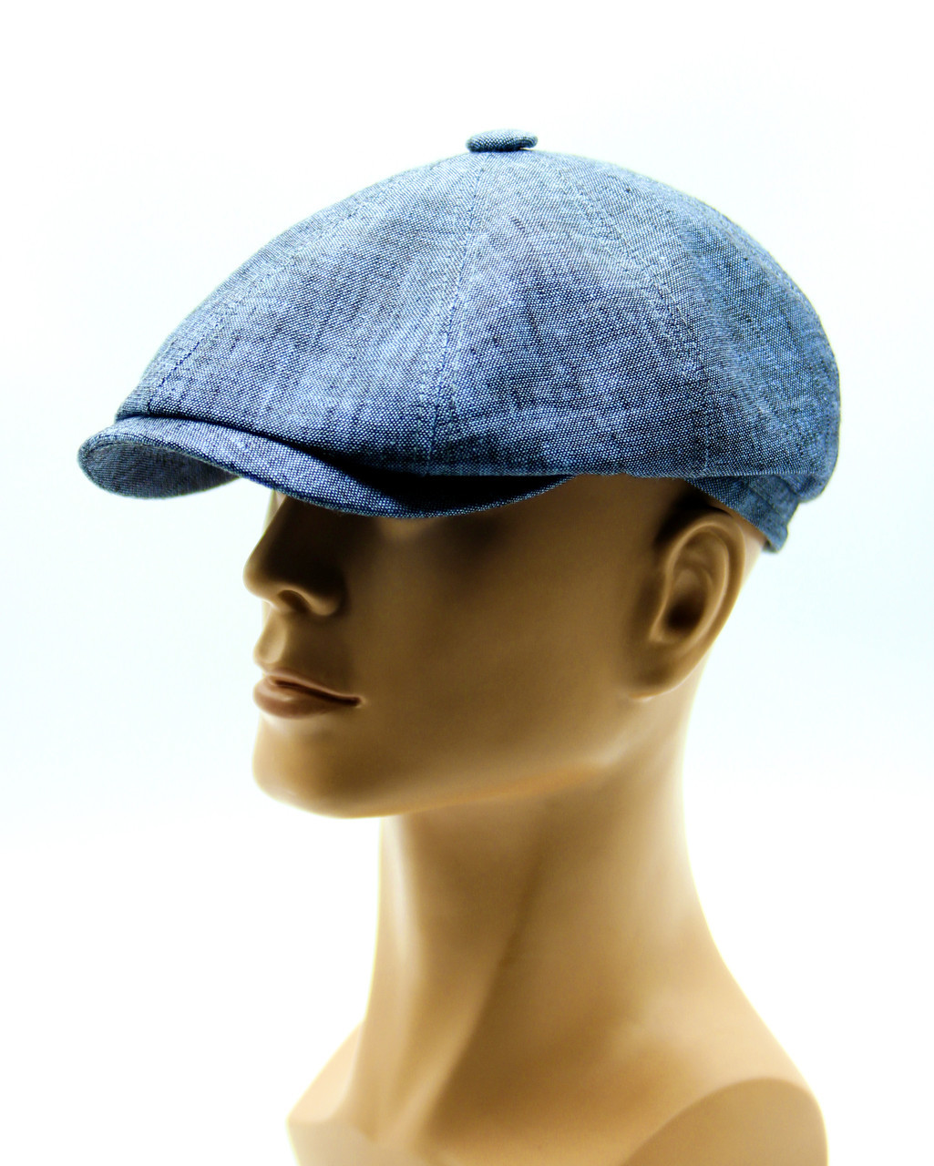 Голубая летняя кепка восьмиклинка. - фото 1 - id-p10271800
