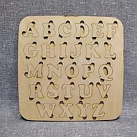 Деревянный алфавит-пазл для английского языка. Обучающий игровой набор