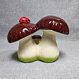 Садовая фигурка Грибы с Божьей коровкой, фото 4