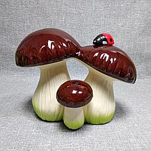 Садовая фигурка Грибы с Божьей коровкой