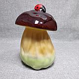Садовая фигурка Один гриб с Божьей коровкой, фото 2