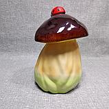 Садовая фигурка Один гриб с Божьей коровкой, фото 4