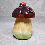 Садовая фигурка Один гриб с Божьей коровкой, фото 5