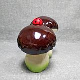 Садовая фигурка Два гриба с Божьей коровкой, фото 3