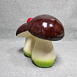 Садовая фигурка Два гриба с Божьей коровкой, фото 4