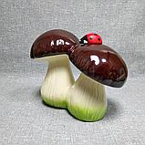 Садовая фигурка Два гриба с Божьей коровкой, фото 6