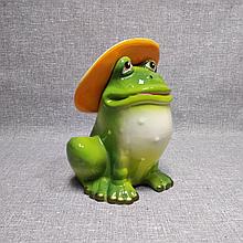 Садовая фигурка Лягушка в шляпе