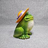 Садовая фигурка Лягушка в шляпе, фото 2