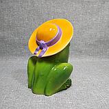 Садовая фигурка Лягушка в шляпе, фото 3