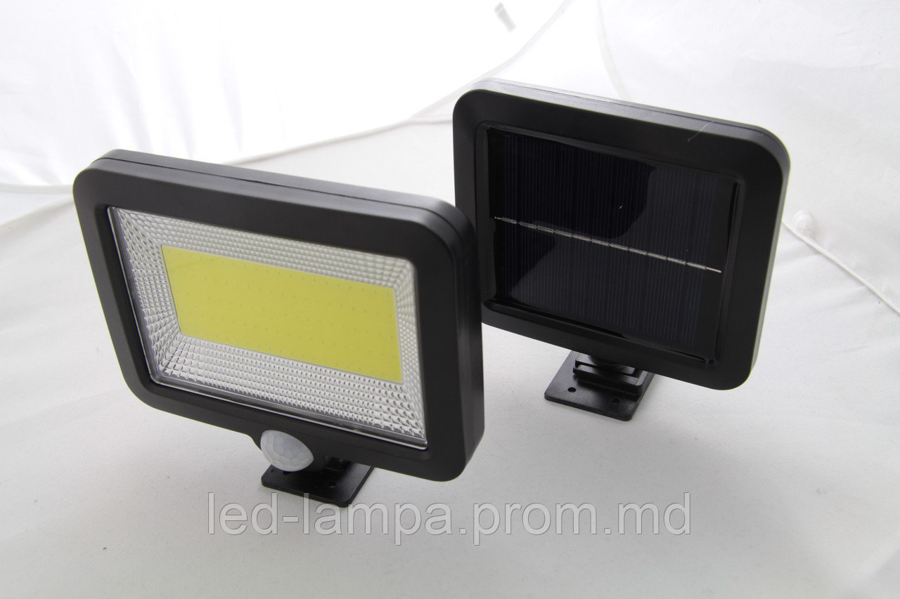Светодиодный LED прожектор, master LED, 5W, 5500-6000K, IP54, на солнечной батарее, с датчиком движения - фото 1 - id-p10273902