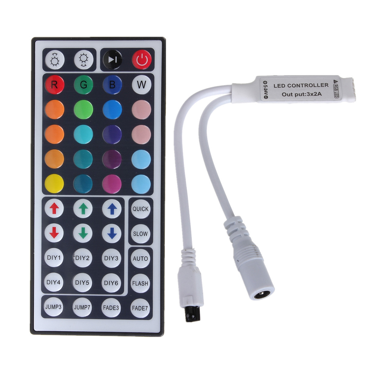 RGB контроллер 6A IR 72W 12V 44 кнопки для светодиодной ленты - фото 1 - id-p4774989