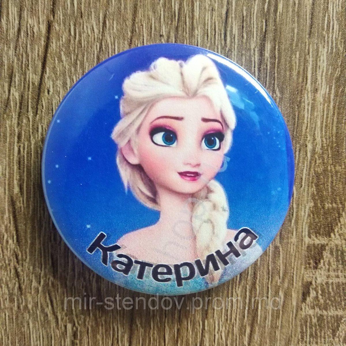 Катерина. Именной значок с изображением мультгероя, фото 1