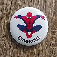 Алексей. Именной значок с изображением героя комиксов