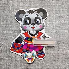 Стенд для рисунка и поделки Панда - школьник