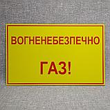 Огнеопасно. Газ! Табличка, фото 2