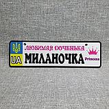 Номер на коляску с именем девочки и надписью "Любимая доченька" Принцесса, фото 3