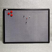 Доска текстиль серый + металлическая сетка (рамка черная) ТОВ "2х3 Україна"