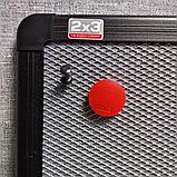 Доска текстиль серый + металлическая сетка (рамка черная) ТОВ "2х3 Україна", фото 4