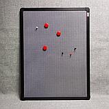 Доска текстиль серый + металлическая сетка (рамка черная) ТОВ "2х3 Україна", фото 6