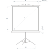 Проекционный экран переносной на треноге PROFI tripod mobile ТОВ "2х3 Україна", фото 4