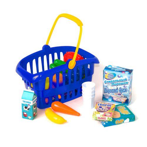 Корзина "Супермаркет", 33 предмета (синяя) - фото 1 - id-p10298031
