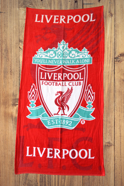 Пляжное полотенце ФК " Ливерпуль" с логотипом любимого футбольного клуба - фото 1 - id-p9275499